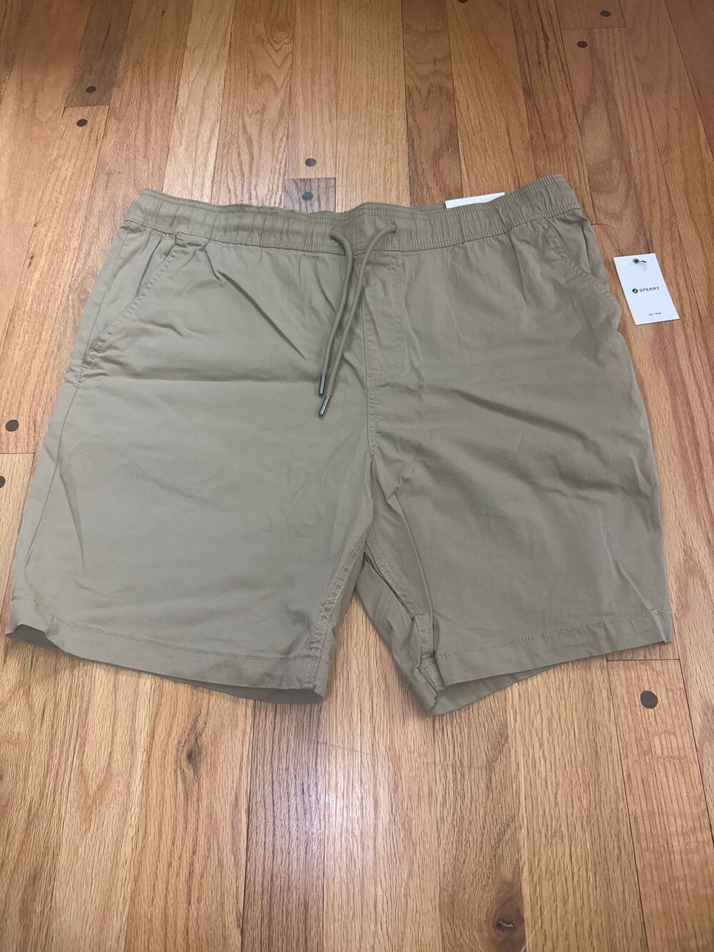 NEW Sperry Swim Trunks Khaki Shorts Men's XL Air Soft Chino Summer Casual 8"